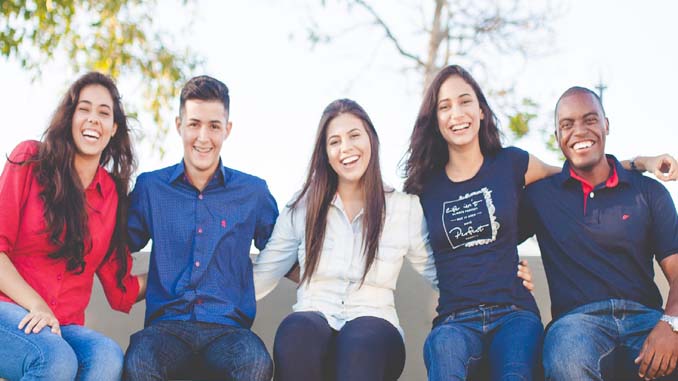 A Group Of Men And Women