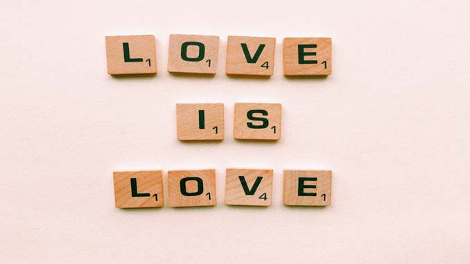 Tile Reading "Love Is Love"