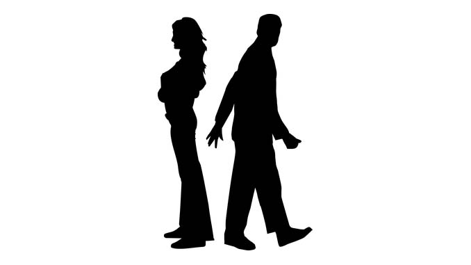 Man Walking Away From Woman