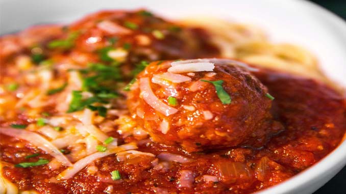 Bowl Of Spaghettis' With Meatballs