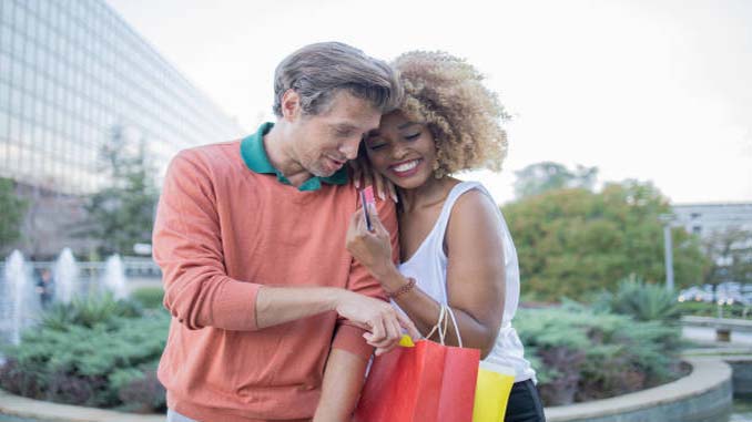 Couple Out For A Day Of Shopping