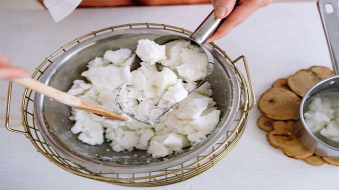 Wax Being Prepared For Melting