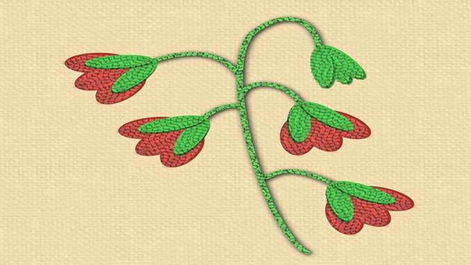 Pattern Of Embroidered Flowers