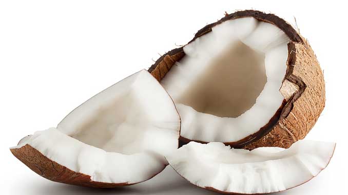 A Cracked Open Coconut