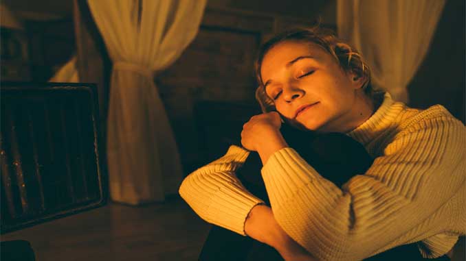 a Woman With Her Eyes Closed