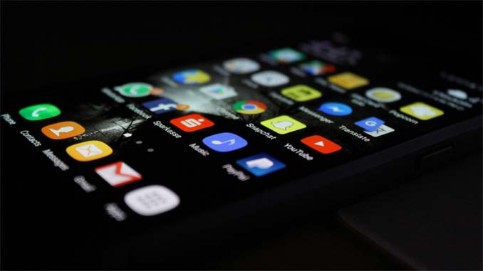 Cellphone With Various Apps Displayed