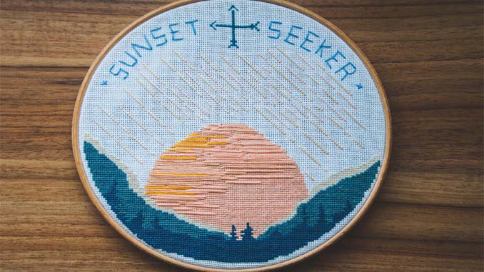 Embroidered Pic Of A Sunrise