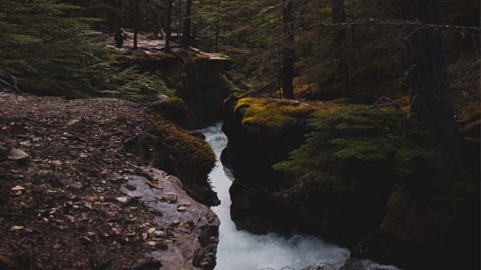 Landscape With A Flowing River And High Banks