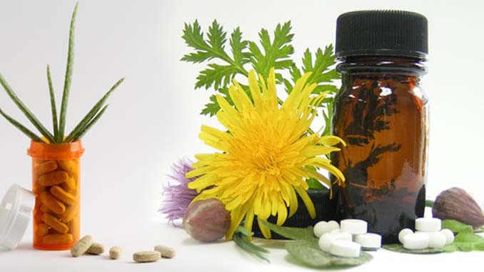 Essential Oil Bottle, Flower And Meds