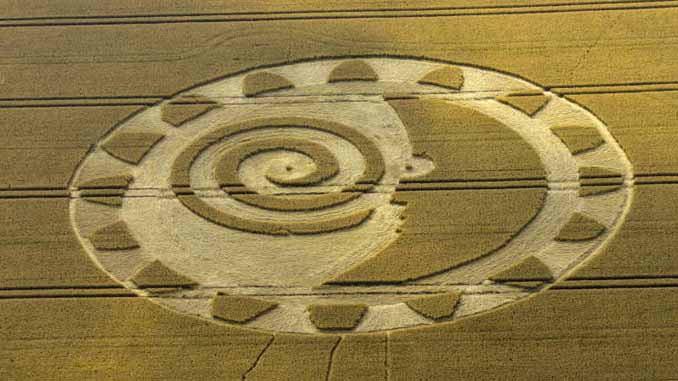 Aerial View Of A Crop Circle
