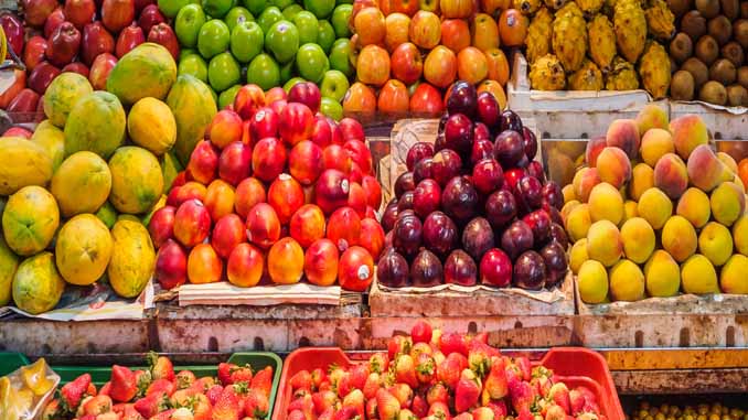 Crates Full Of Various Fruits