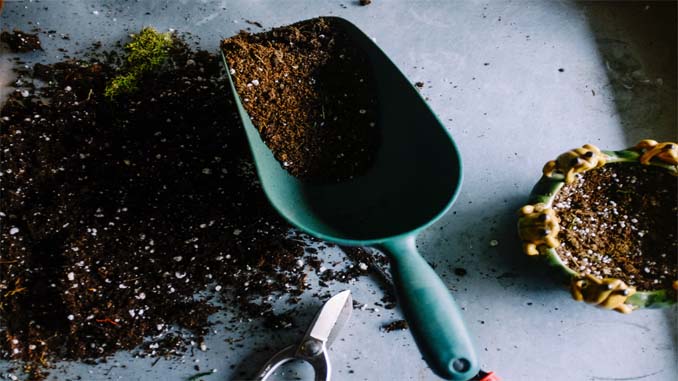 Garden Tool And Soil On The Ground