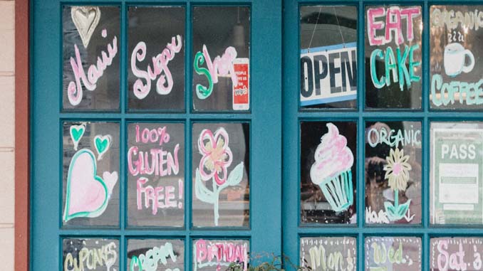 Storefront Displaying Gluten-Free Products