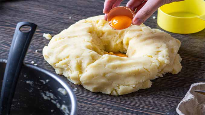 Dough Being Prepared For Baking
