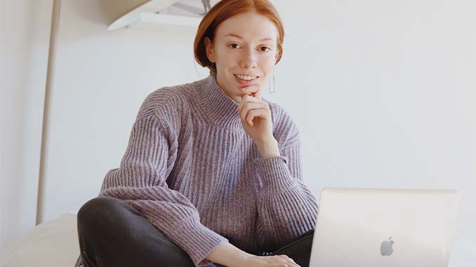 Woman With Her Laptop