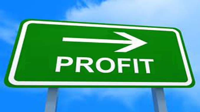 Road Sign Showing The Word "Profit"