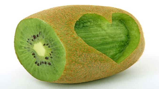 Kiwi With A Heart Carved In The Side