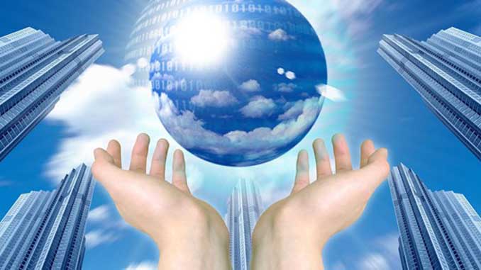 Mystical Image Of A Globe Hovering Over Hands