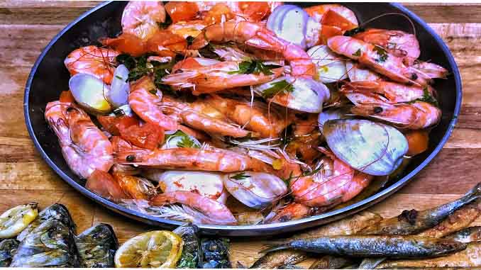 Pan With A Variety Of Seafood