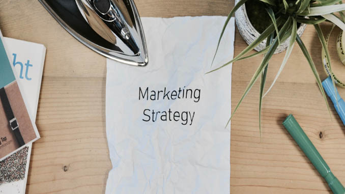 "Marketing Strategies" Typed On A Sheet Of Paper