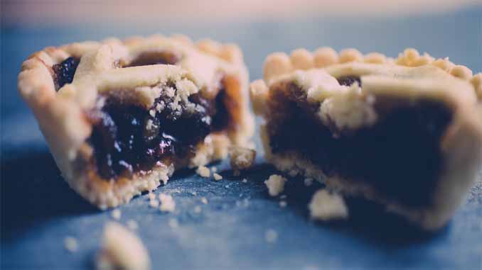 Blueberry Tart Cut In Half