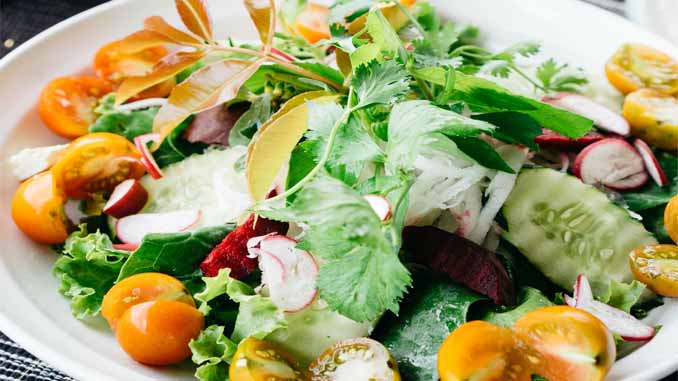 A Plate With A Veggie Salad