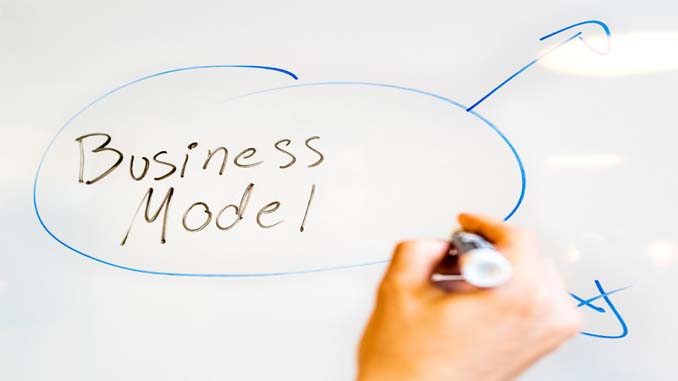"Business Model" Written On A White Board