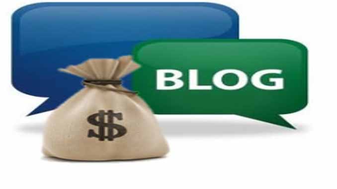The Word "Blog" With A Money Bag