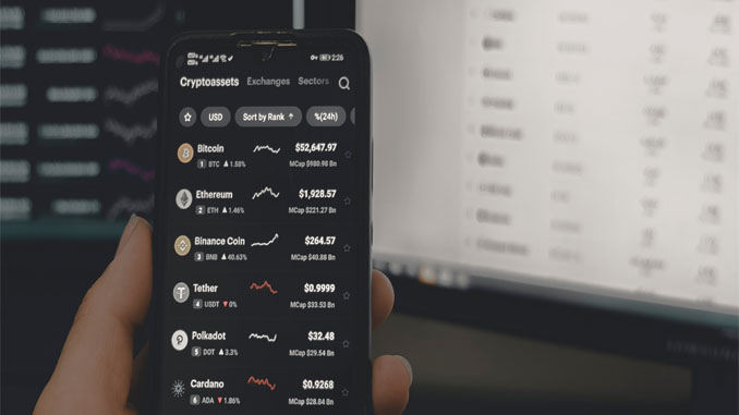 Cellphone Displaying The Stock Market