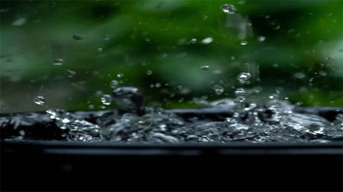 A Barrel Collecting Rainwater