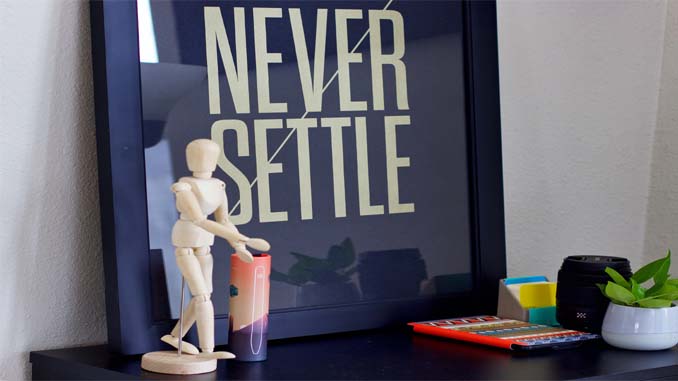 Pic Saying "Never Settle"