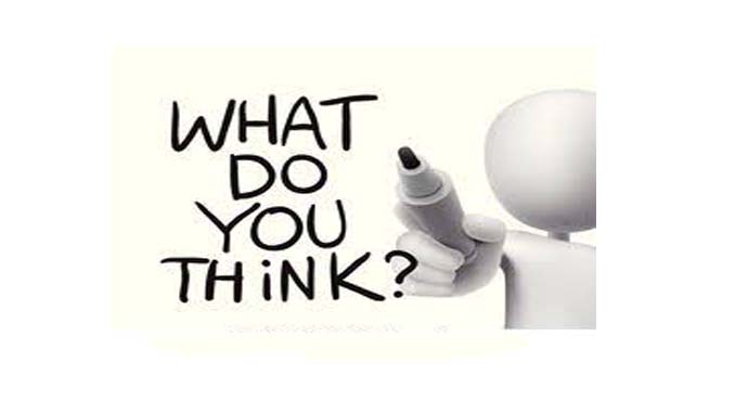 Writing Showing "What Do You Think"