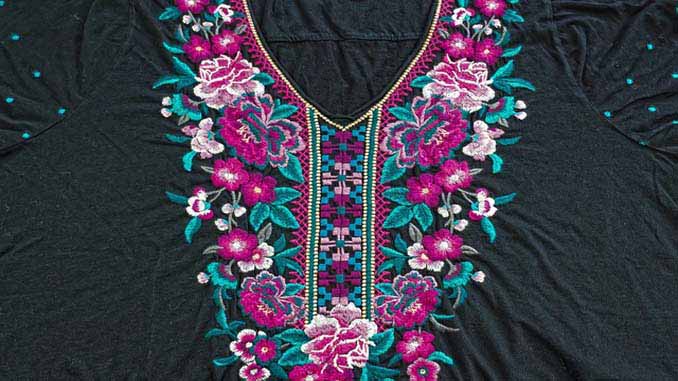 Embroidered Pattern On A Shirt
