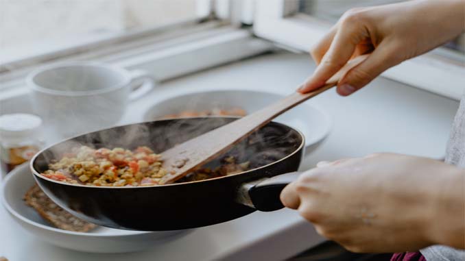 Pan Containing A Hot Stir Fry