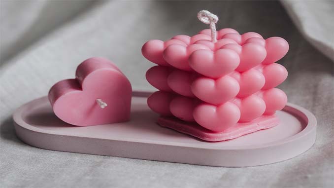 Decorative Heart Shaped Candles