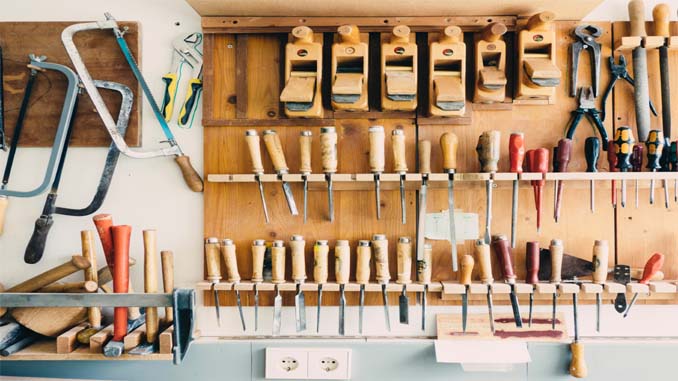 Organized Tools In A Workshop