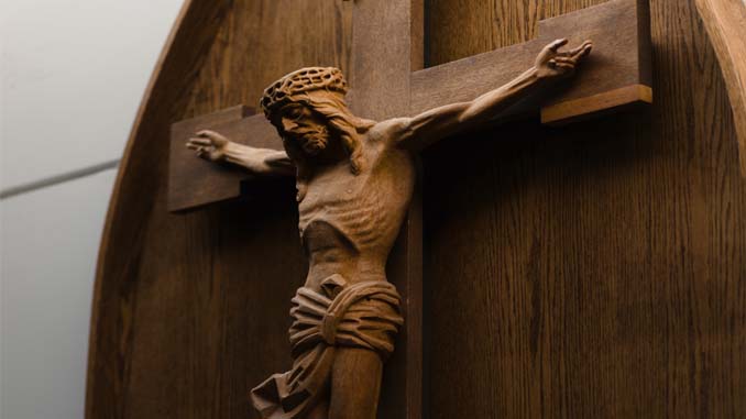 Carving Of Jesus On The Cross