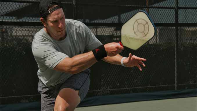 Man Playing Pickleball