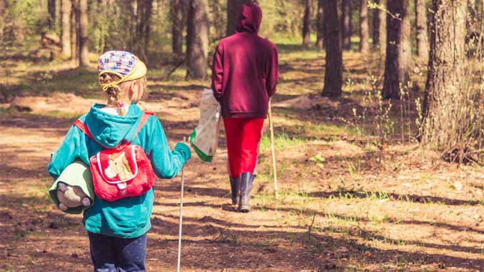 Mother And Child Out For A Walk