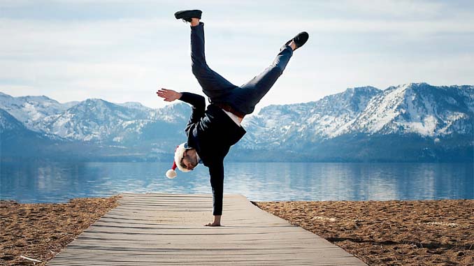 Man Standing On One Hand