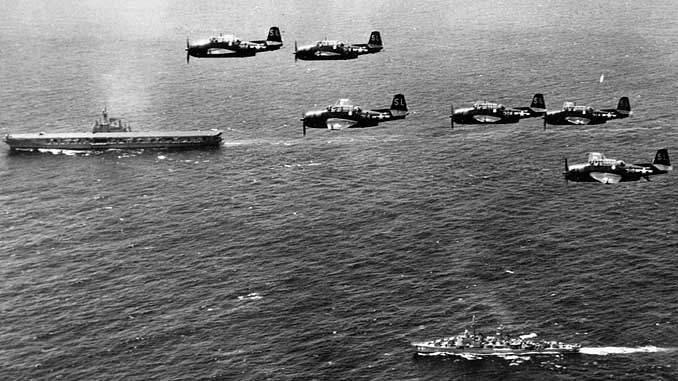 Black And White Of Old War Planes And Battleships