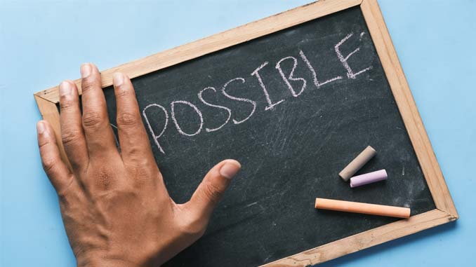 Chalkboard With The Word "Possible"