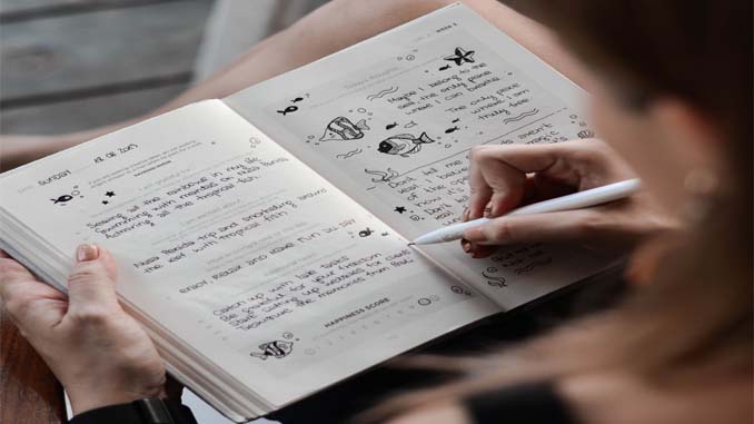 Woman Writing In her Journal