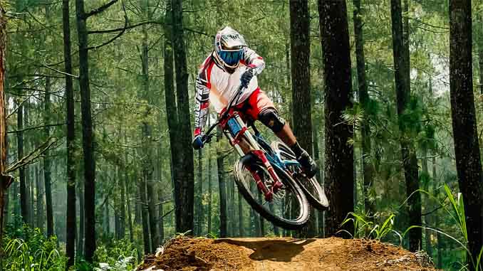 Man Jumping A Hill On His Bike