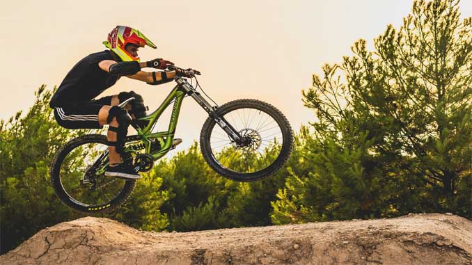 Stunting Mountain Biker