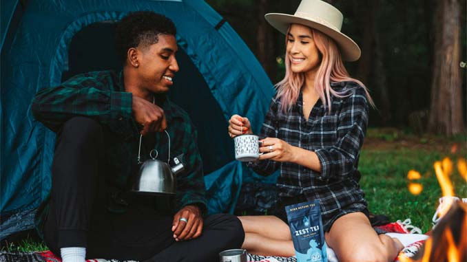 A Man And Woman At A Campground