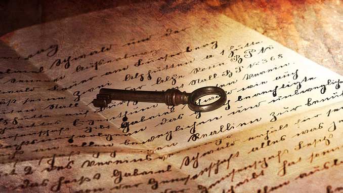 Old Writings With An Old Key On It