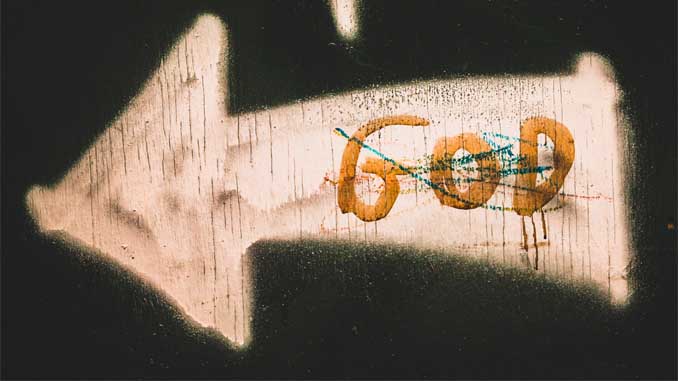 The Word God Written Inside An Arrow