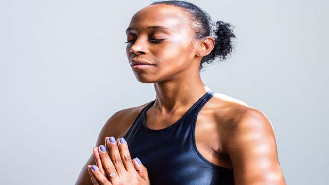 A Young Woman Meditating