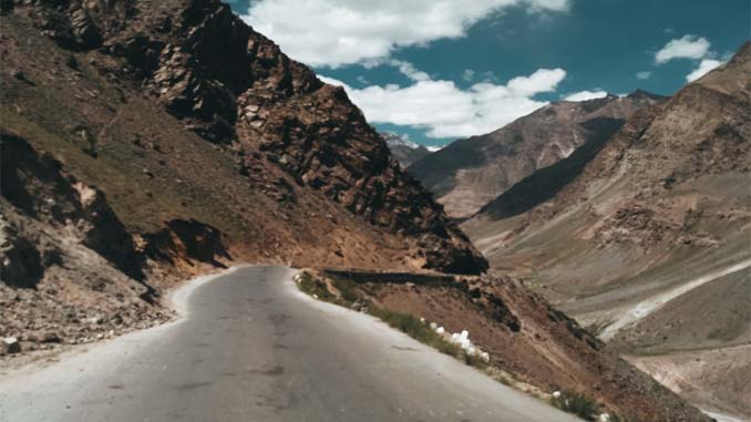 A Winding Road In The Mountains